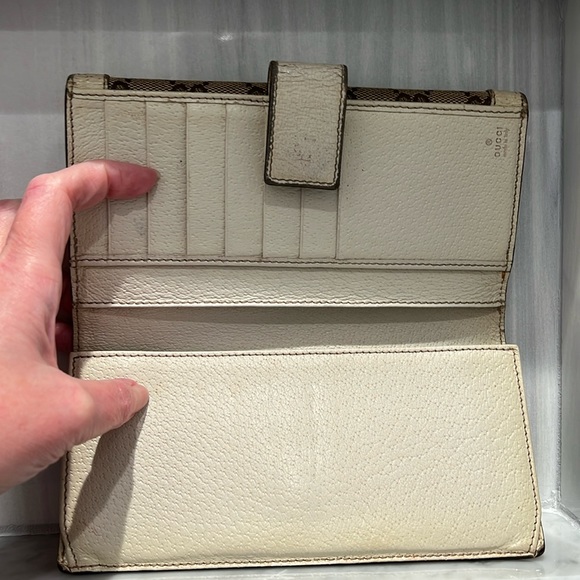 Gucci Monogram Leather Long Snap Wallet - Picture 4 of 14